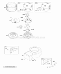 Blower Housing Screens Diagram and Parts List for 283707-0118-02  Briggs and Stratton Engine